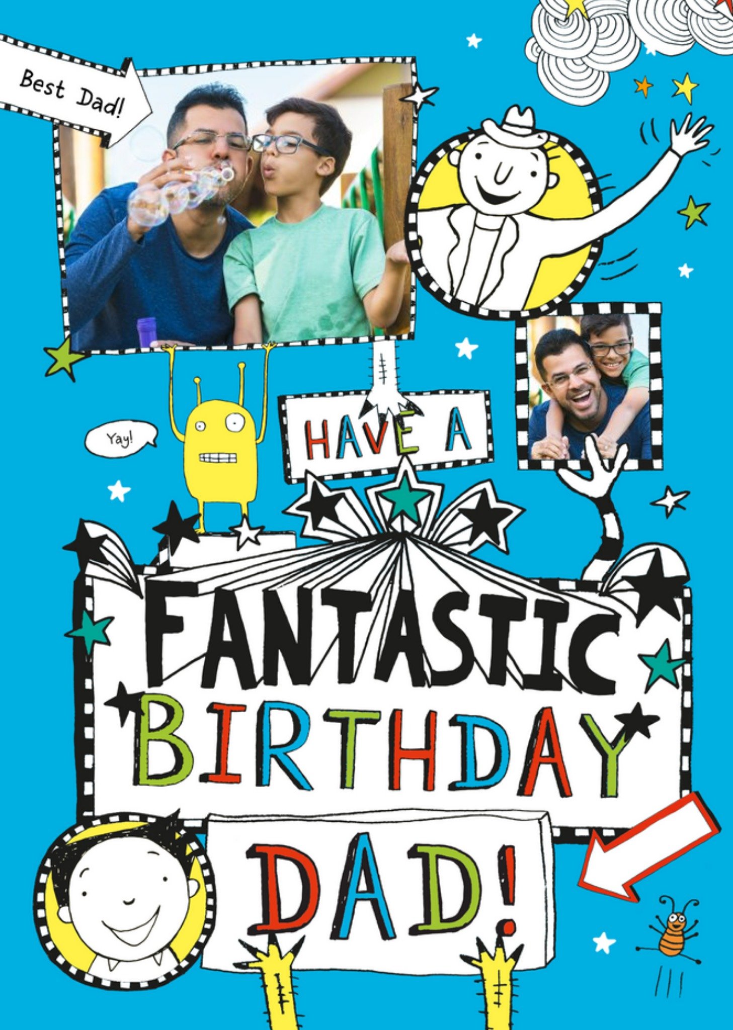 Moonpig Tom Gates Dad Photo Upload Birthday Card Ecard