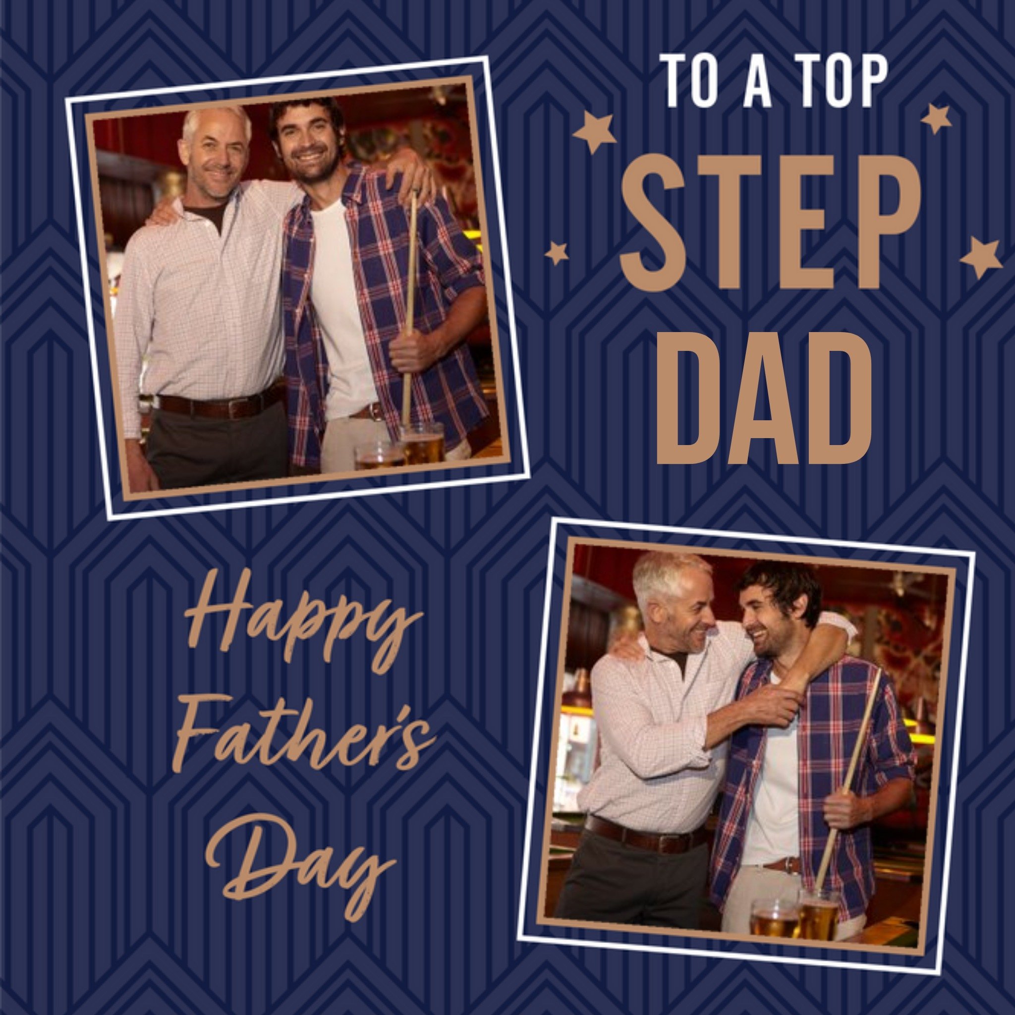 To A Top Sted Dad Photo Upload Father's Day Card, Square