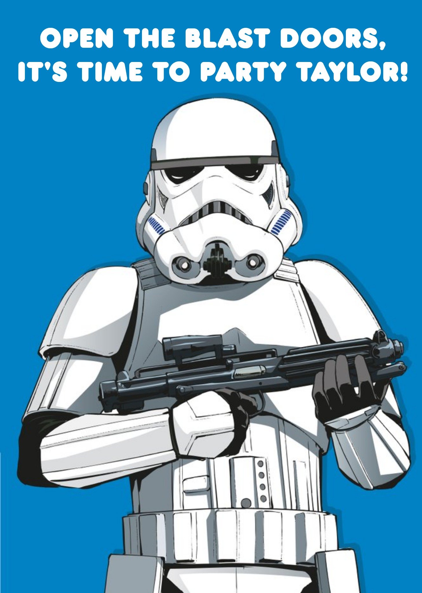 Disney Birthday Card - Star Wars - Storm Trooper, Large