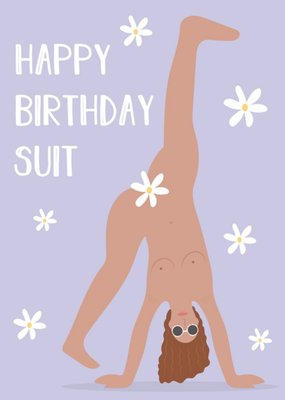 Happy Birthday Suit Naked Lady Card