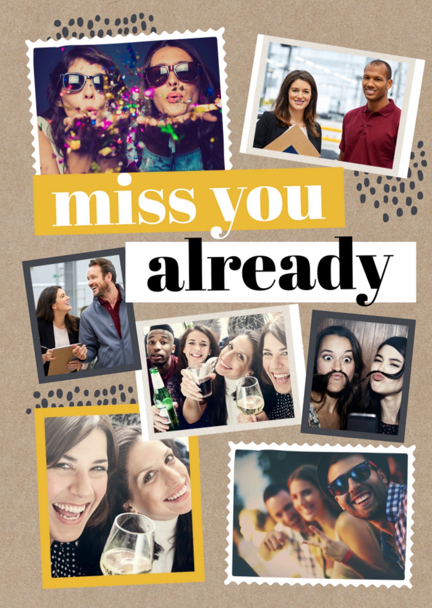 Miss You Already Photo Upload Leaving Card Ecard