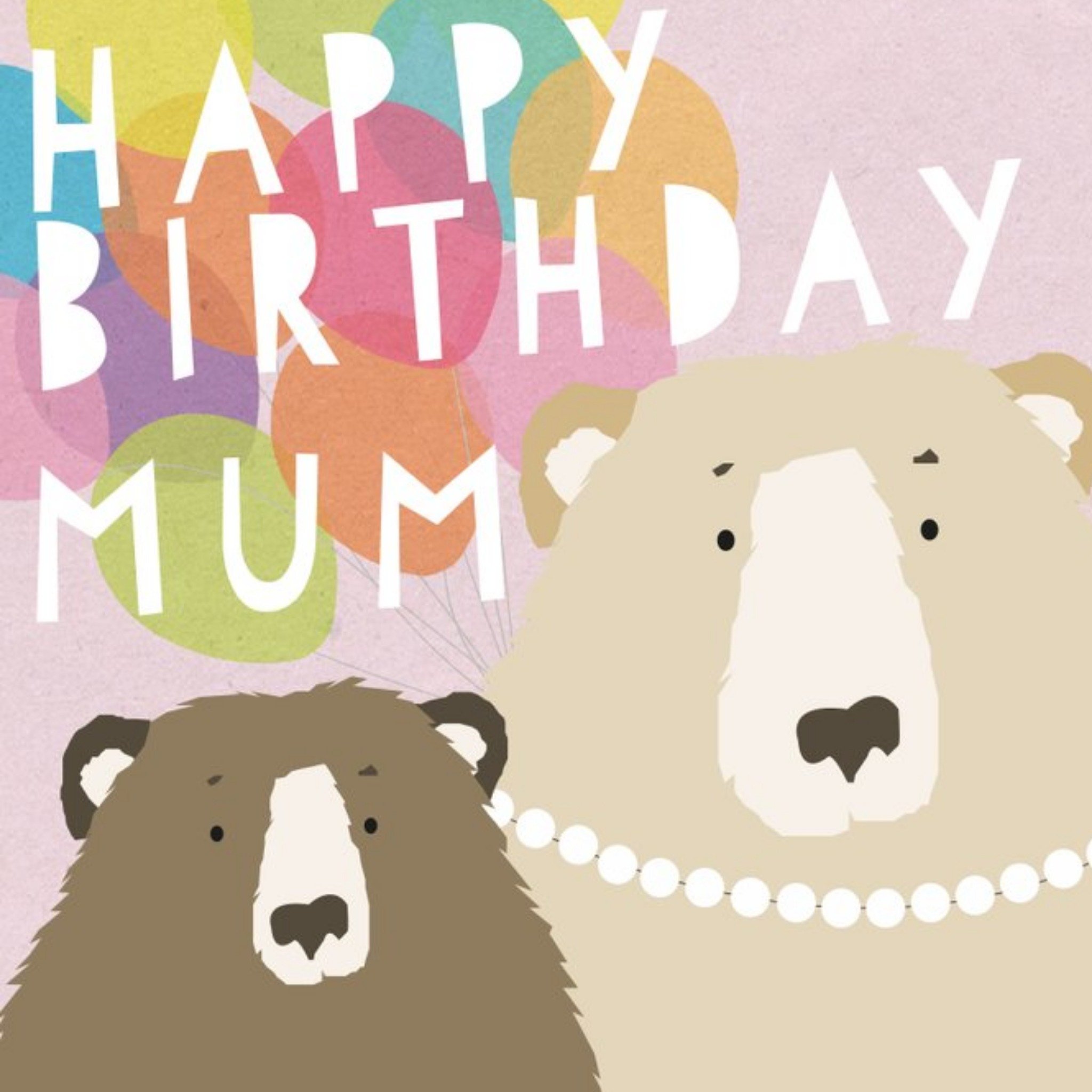 Moonpig Happy Birthday Mum - The Three Bears, Square Card
