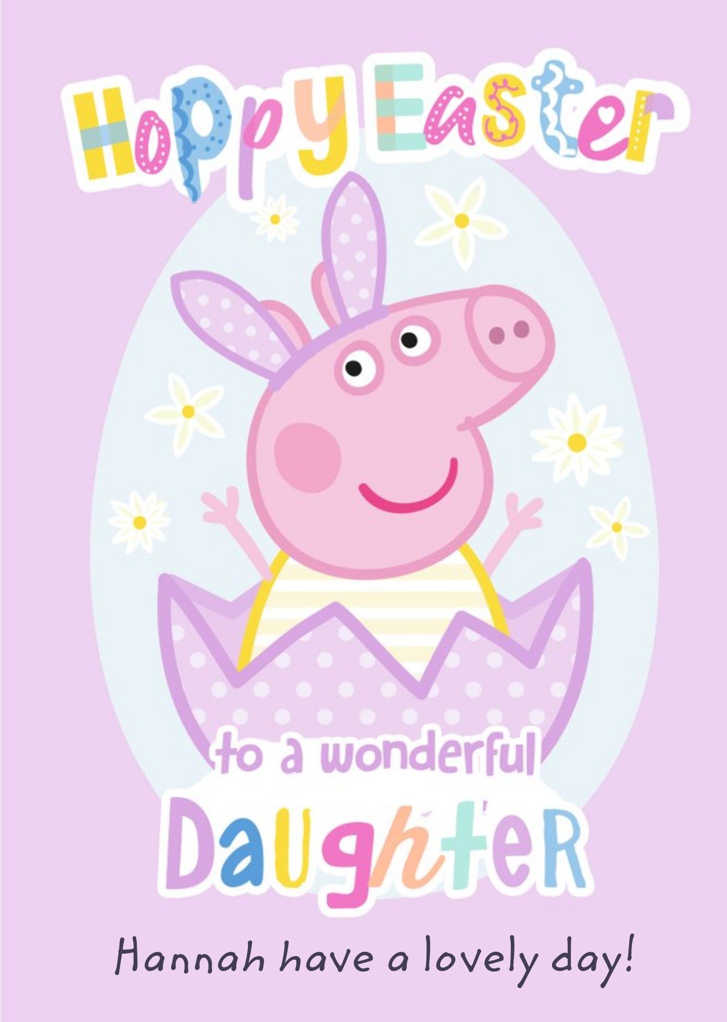 Peppa Pig Hoppy Easter Wonder Daughter Card Ecard