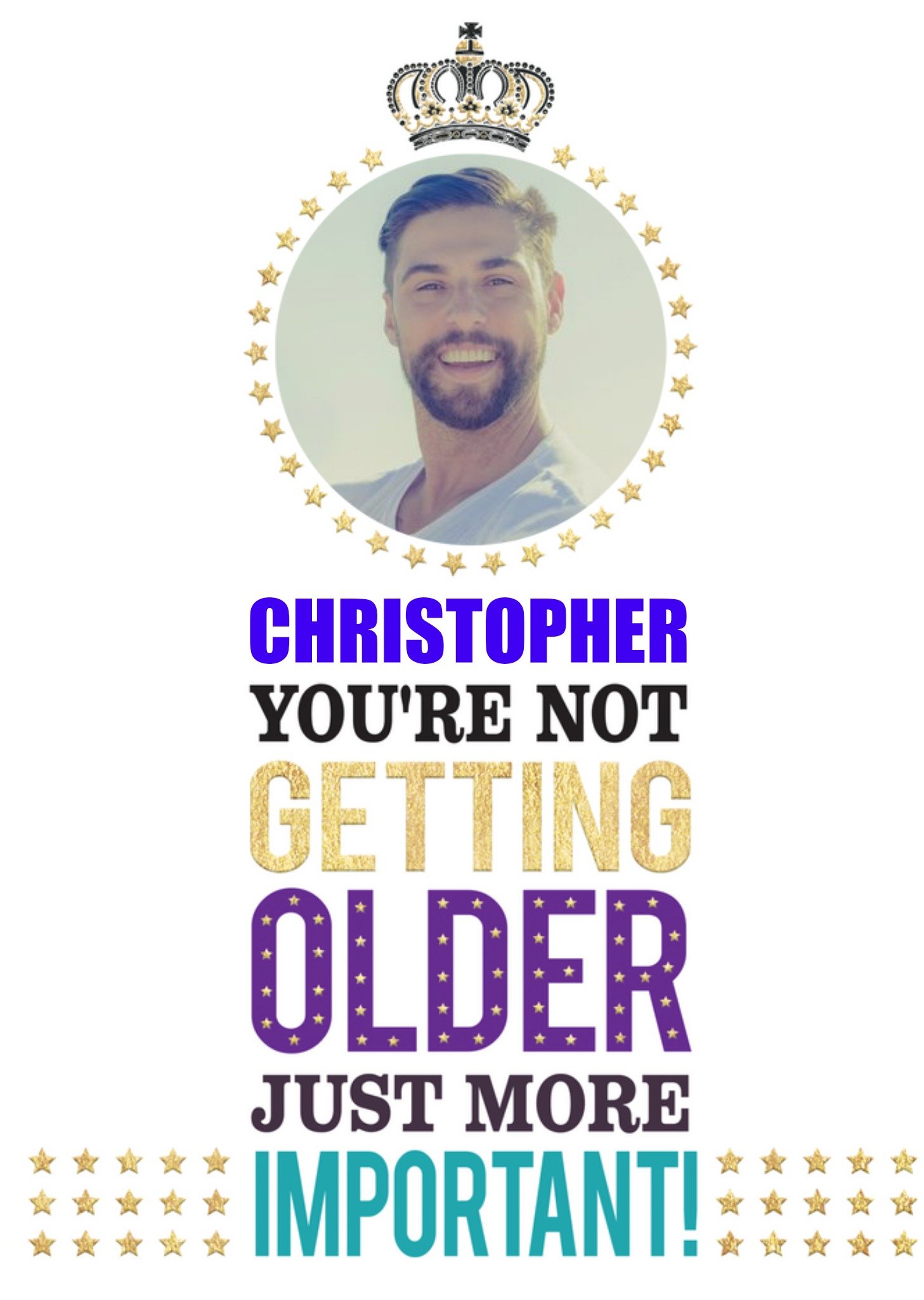 You're Not Getting Older Just More Important Photo Birthday Card Ecard