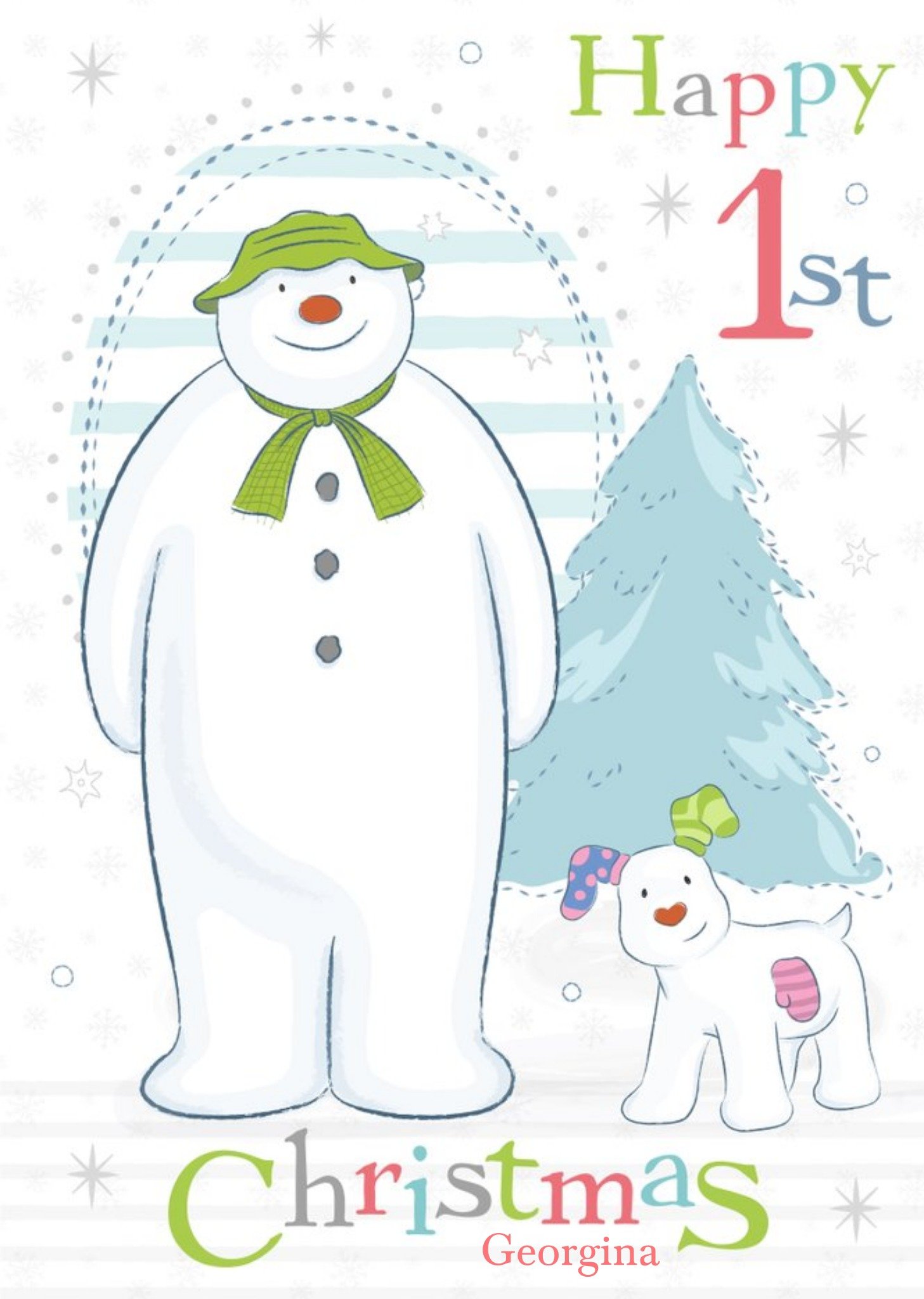 The Snowman Happy First Christmas Card Ecard