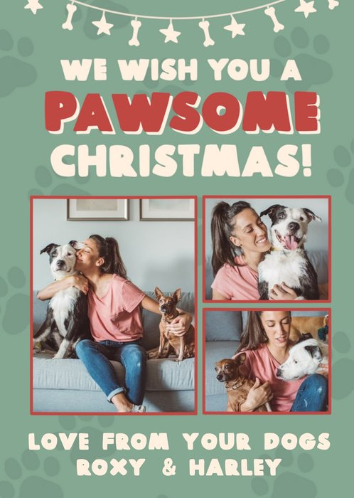 Beyond Words Pawsome Chirstmas Multiple Photo Upload Card