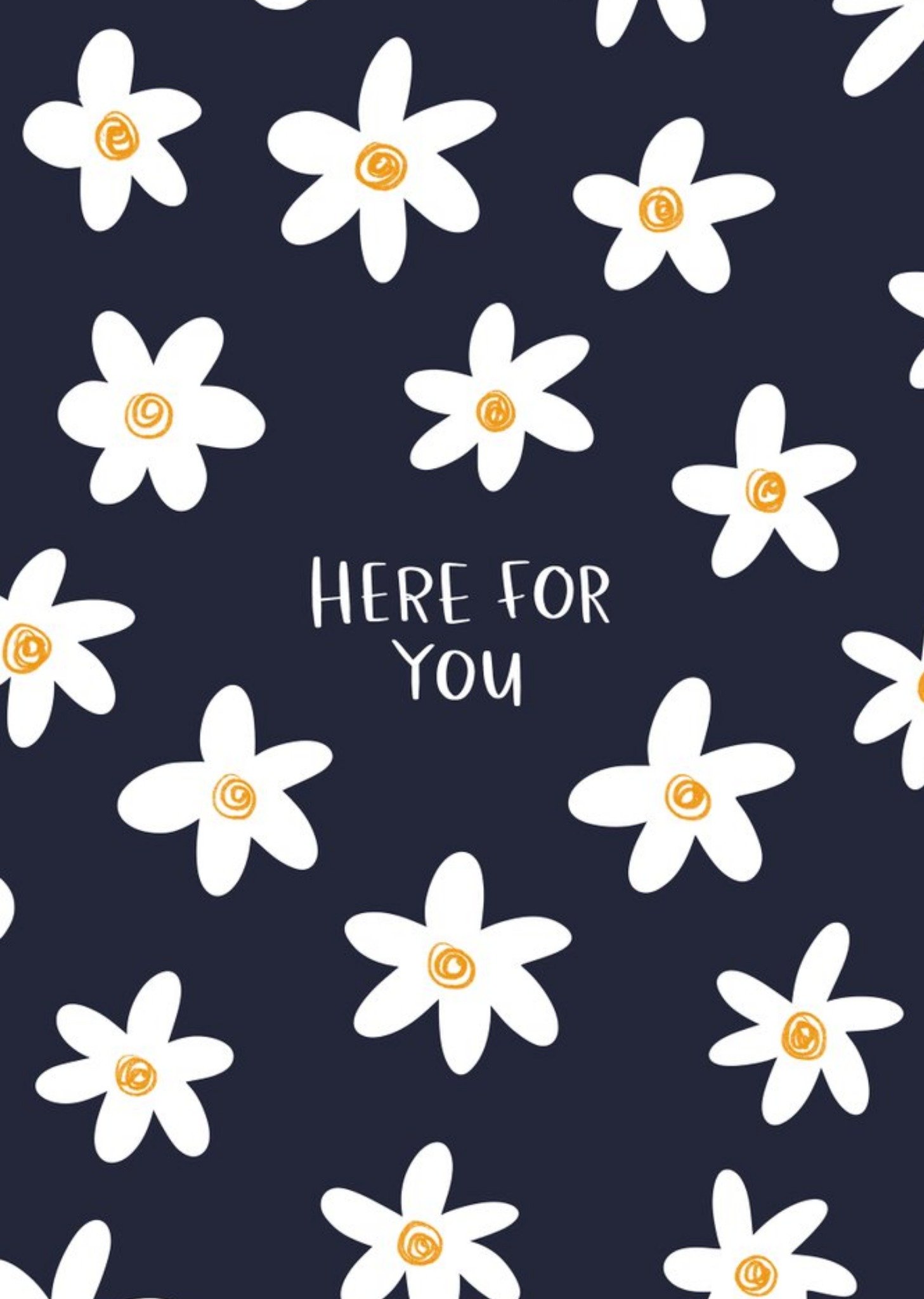 Moonpig Here For You Daisies Friendship Empathy Thinking Of You Card By Lucy Maggie, Large