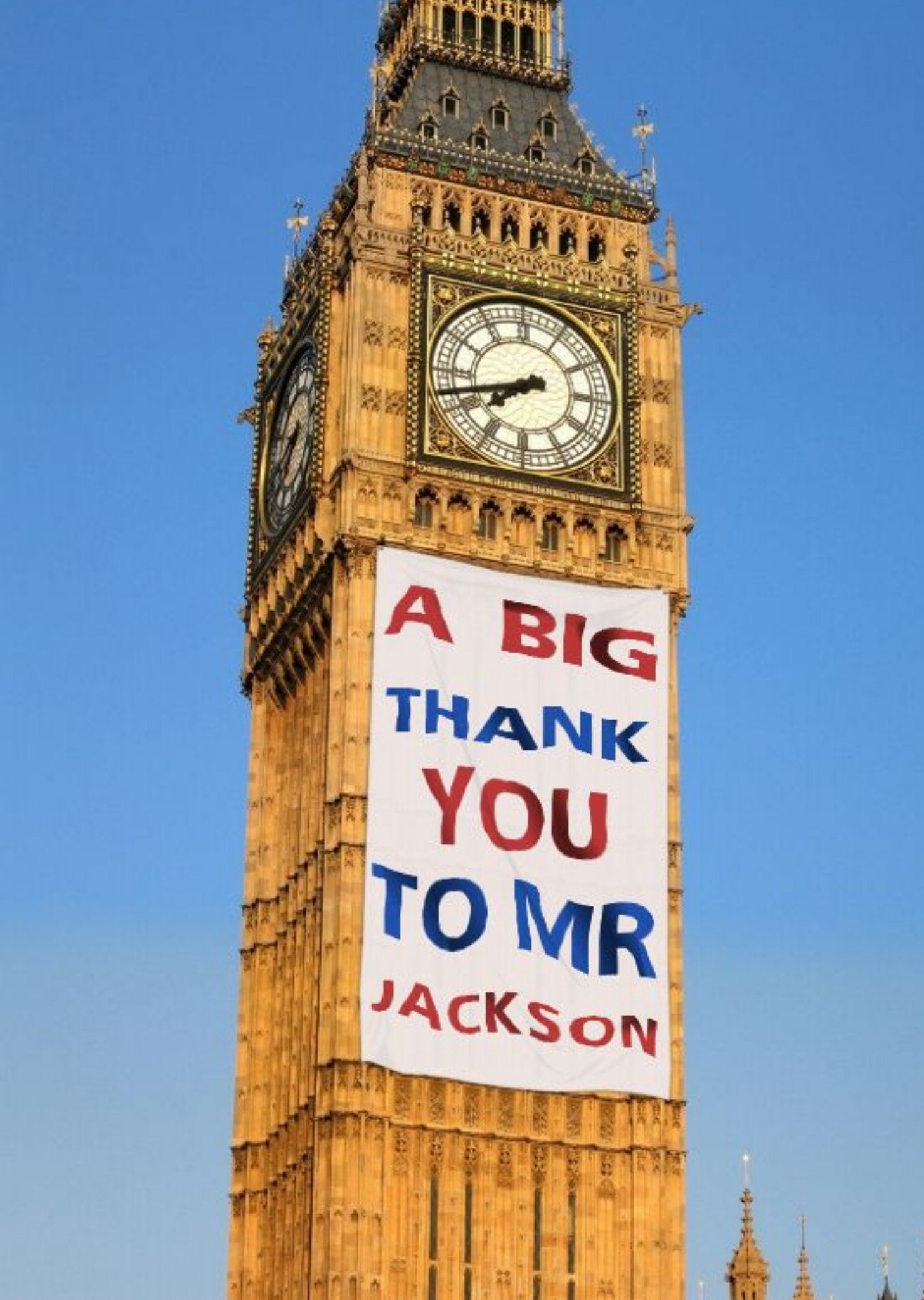 Big Ben With Personalised Banner Thank You Card