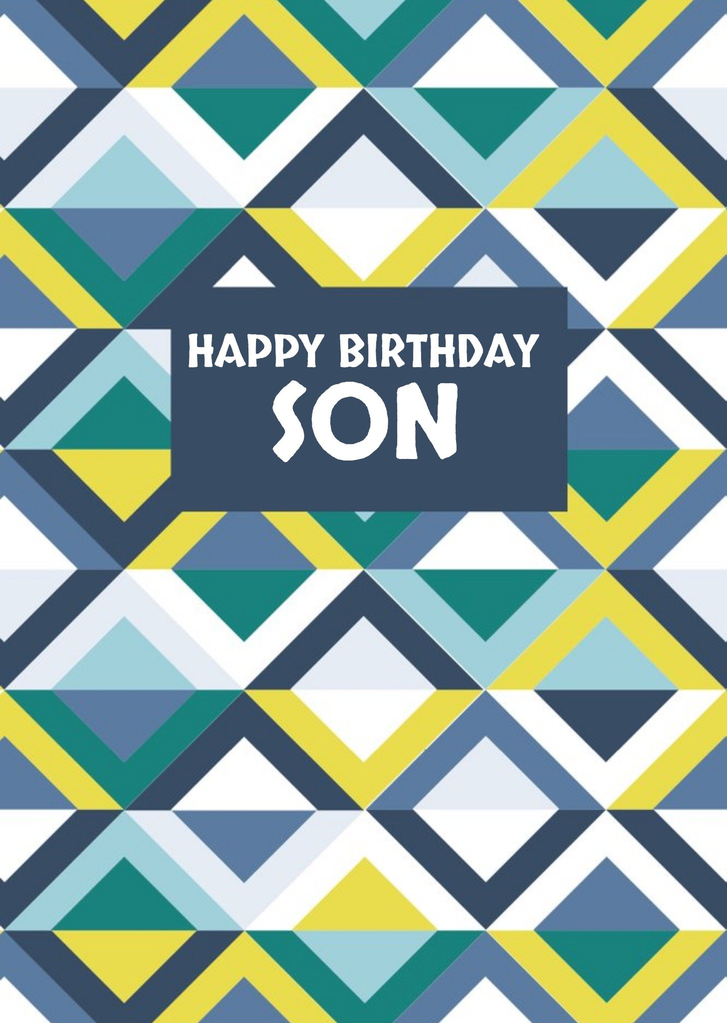 Son Geometric Birthday Card Ecard