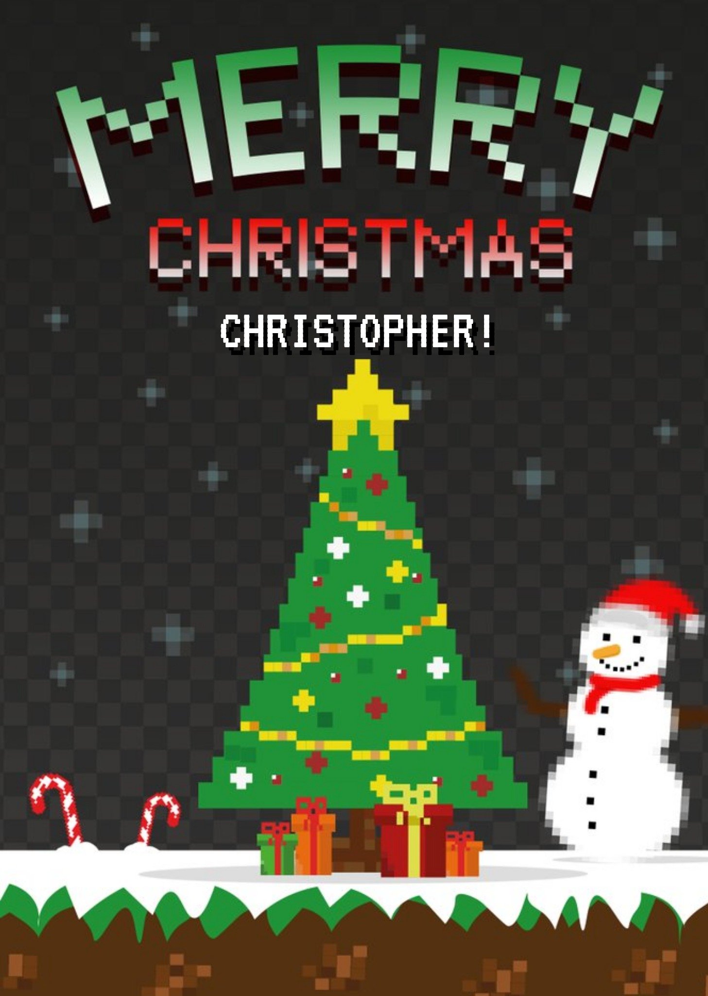 Pixel Gaming Christmas Card Ecard