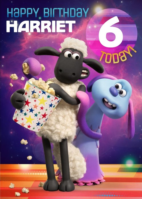 Farmageddon Shaun the sheep  your 6 today Happy Birthday card