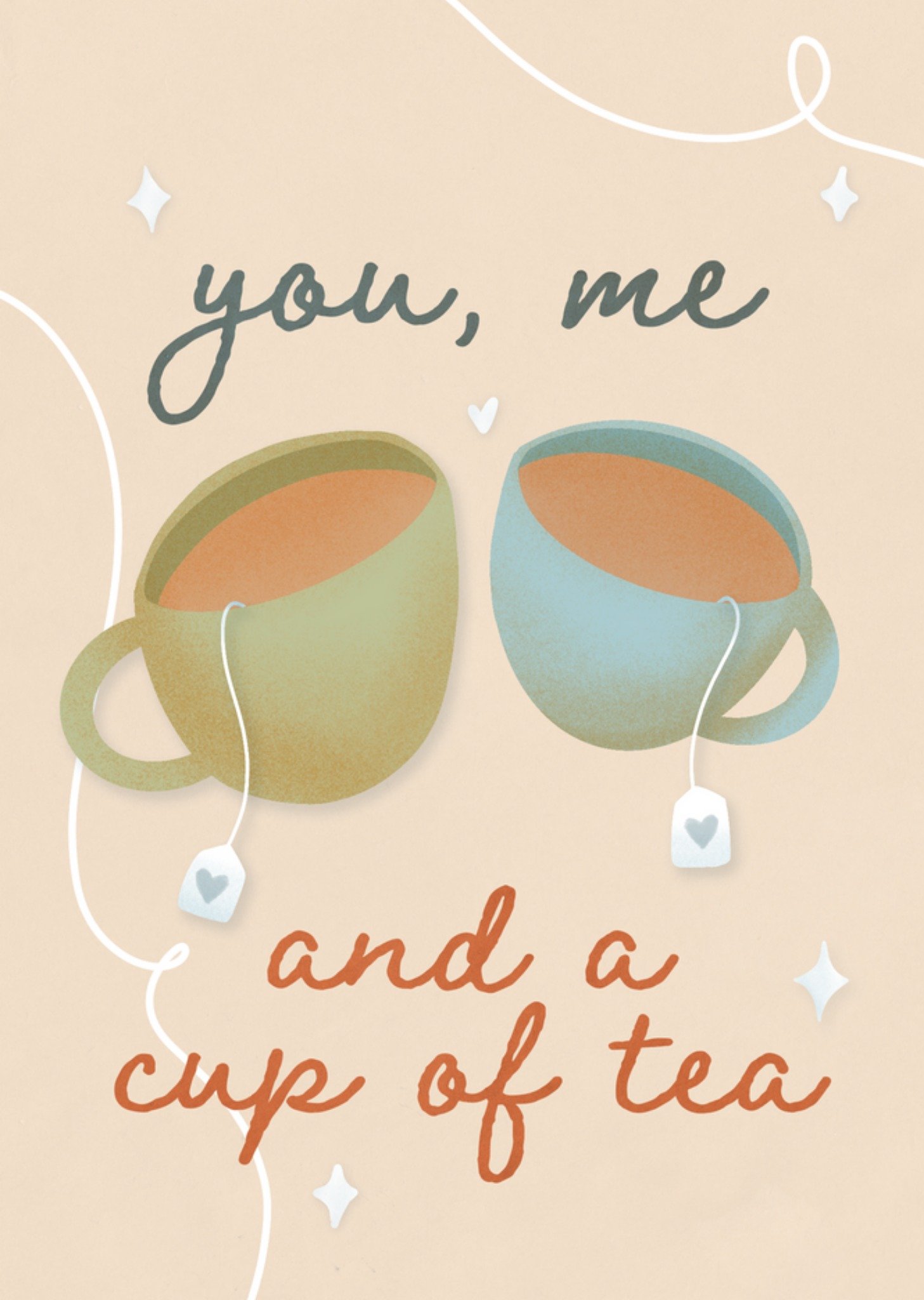 You Me And A Cup Of Tea Thinking Of You Card Ecard