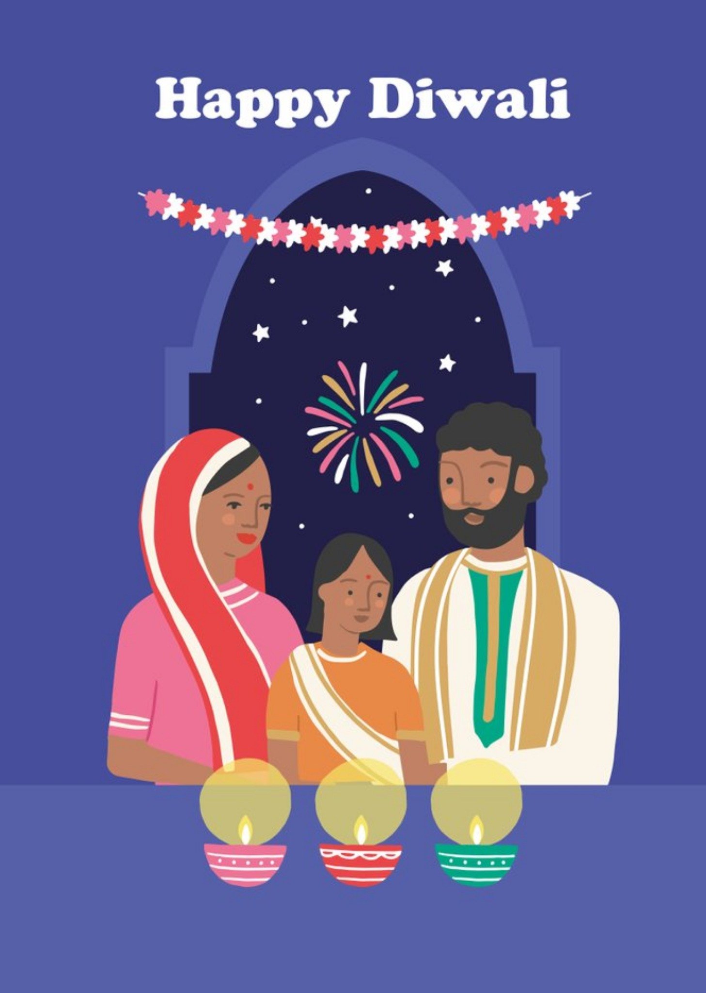 Helen Butler Illustrated Diwali Card Ecard