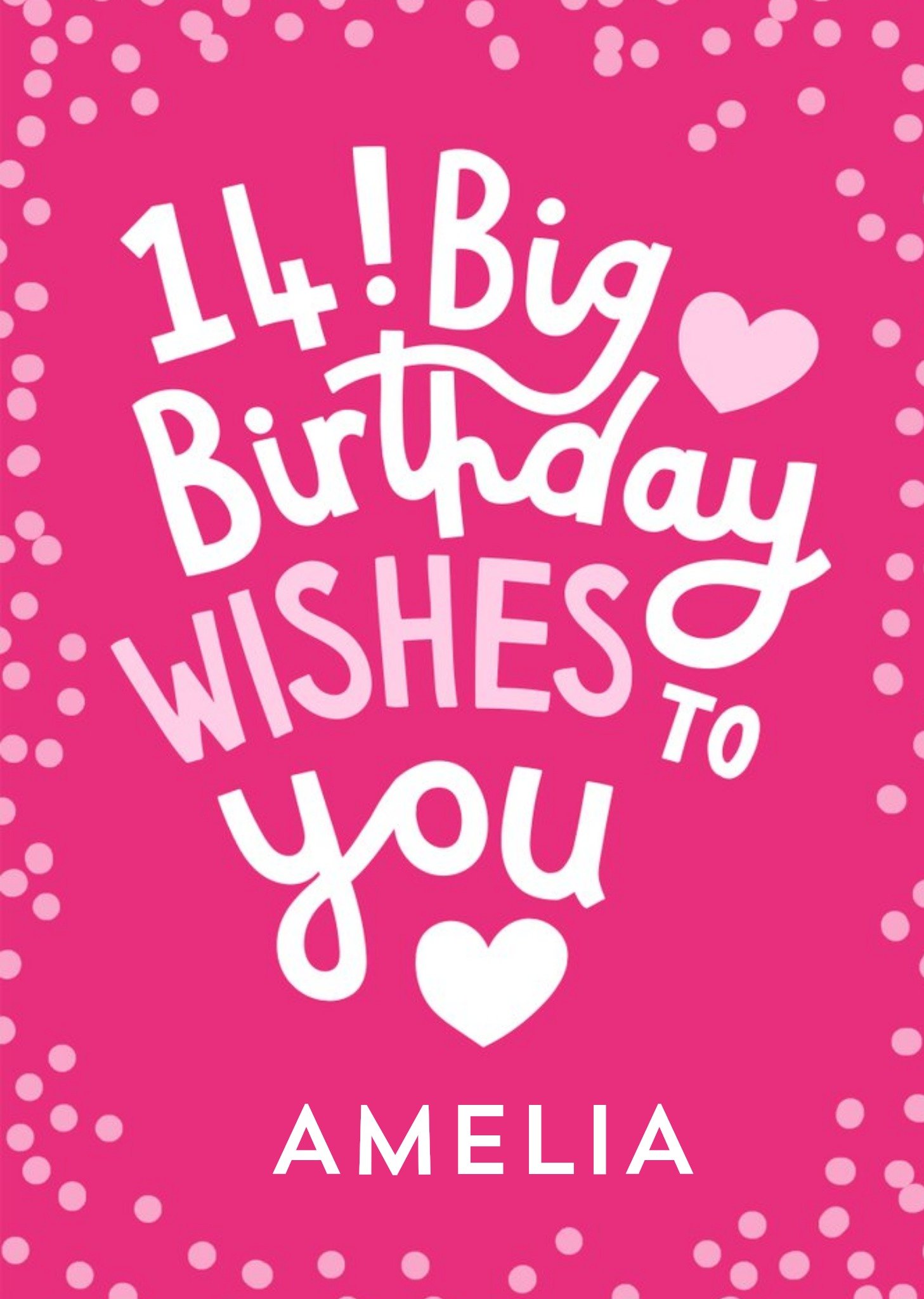 Big Wishes 14th Birthday Card Ecard