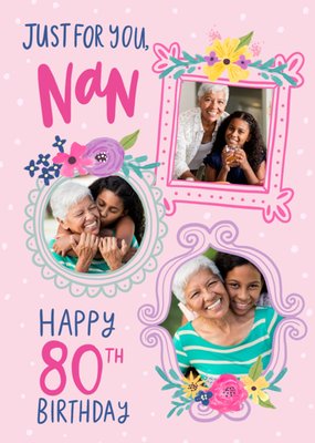 Lisa Barlow Designs Pink Photo Upload Birthday Card