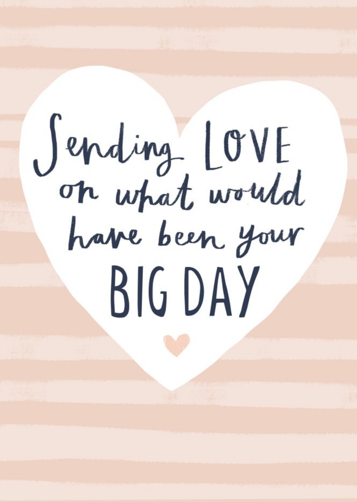 Sending Love Postponed Wedding Day Card