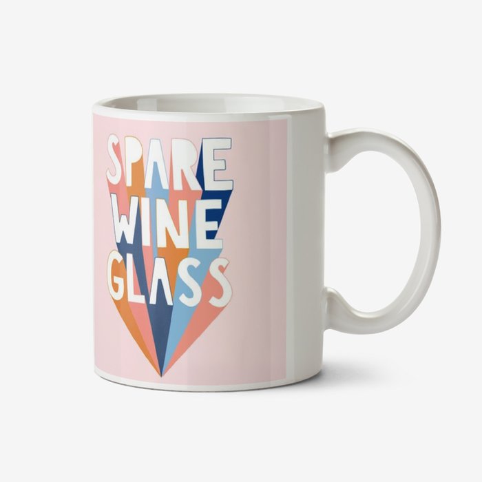 Lucy Maggie Spare Wine Glass Typographic Mug