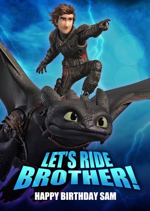 Let's Ride Brother! - How To Train Your Dragon Birthday Card