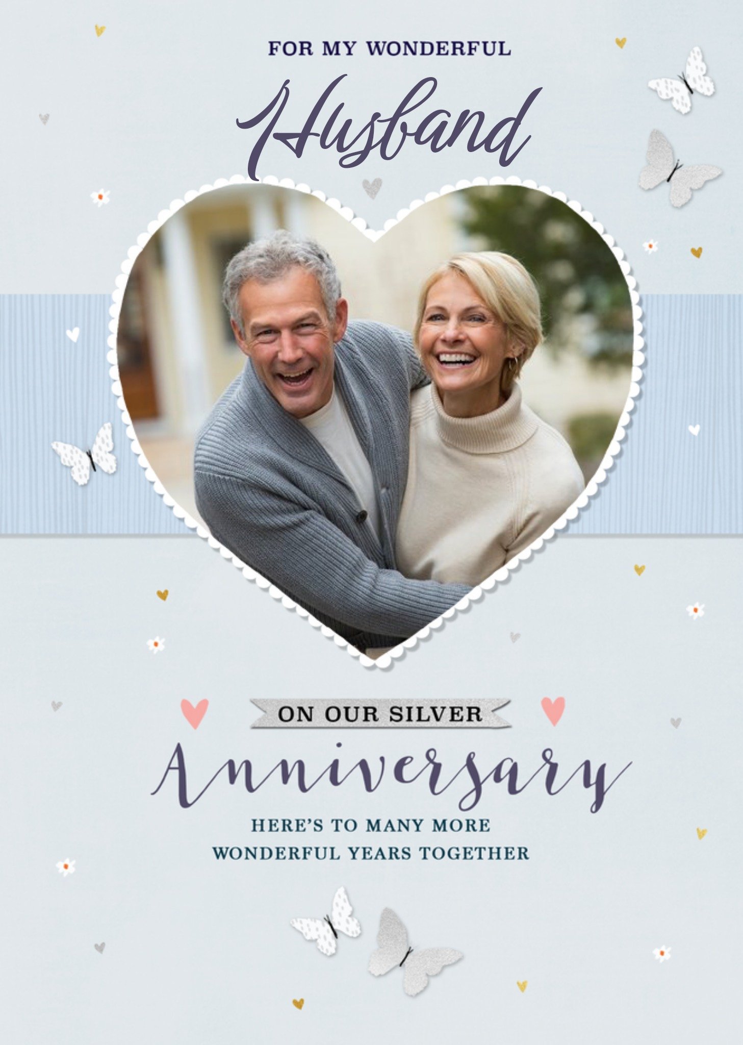 Colette Barker Wonderful Husband Photo Upload Anniversary Card Ecard