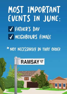 Banter Funny Adult Humour Ramsay Street Father's Day Card