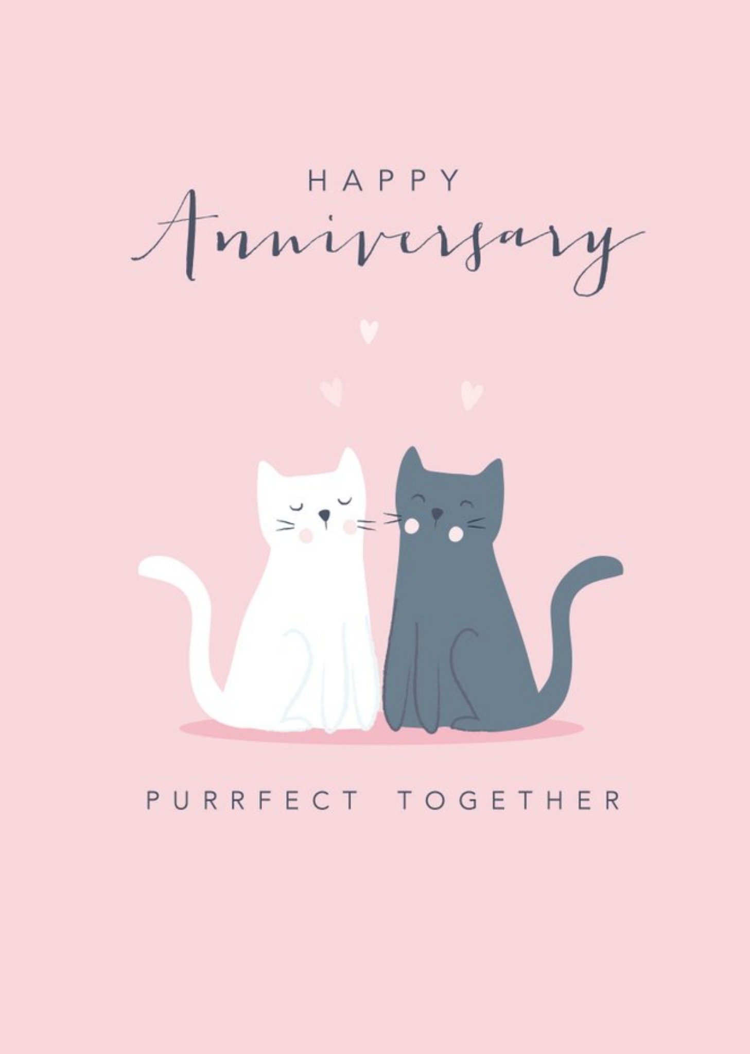 Klara Hawkins Purrfect Together Cat Anniversary Card Ecard