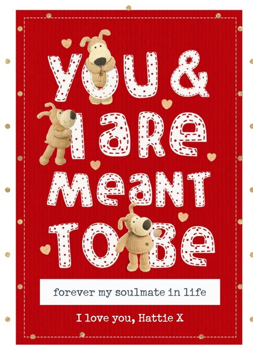 Boofle Sentimental Cute You & I Are Meant To Be Valentine's Day Card