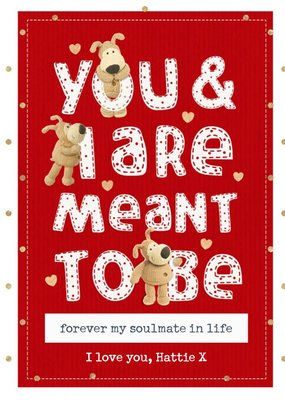 Boofle Sentimental Cute You & I Are Meant To Be Valentine's Day Card