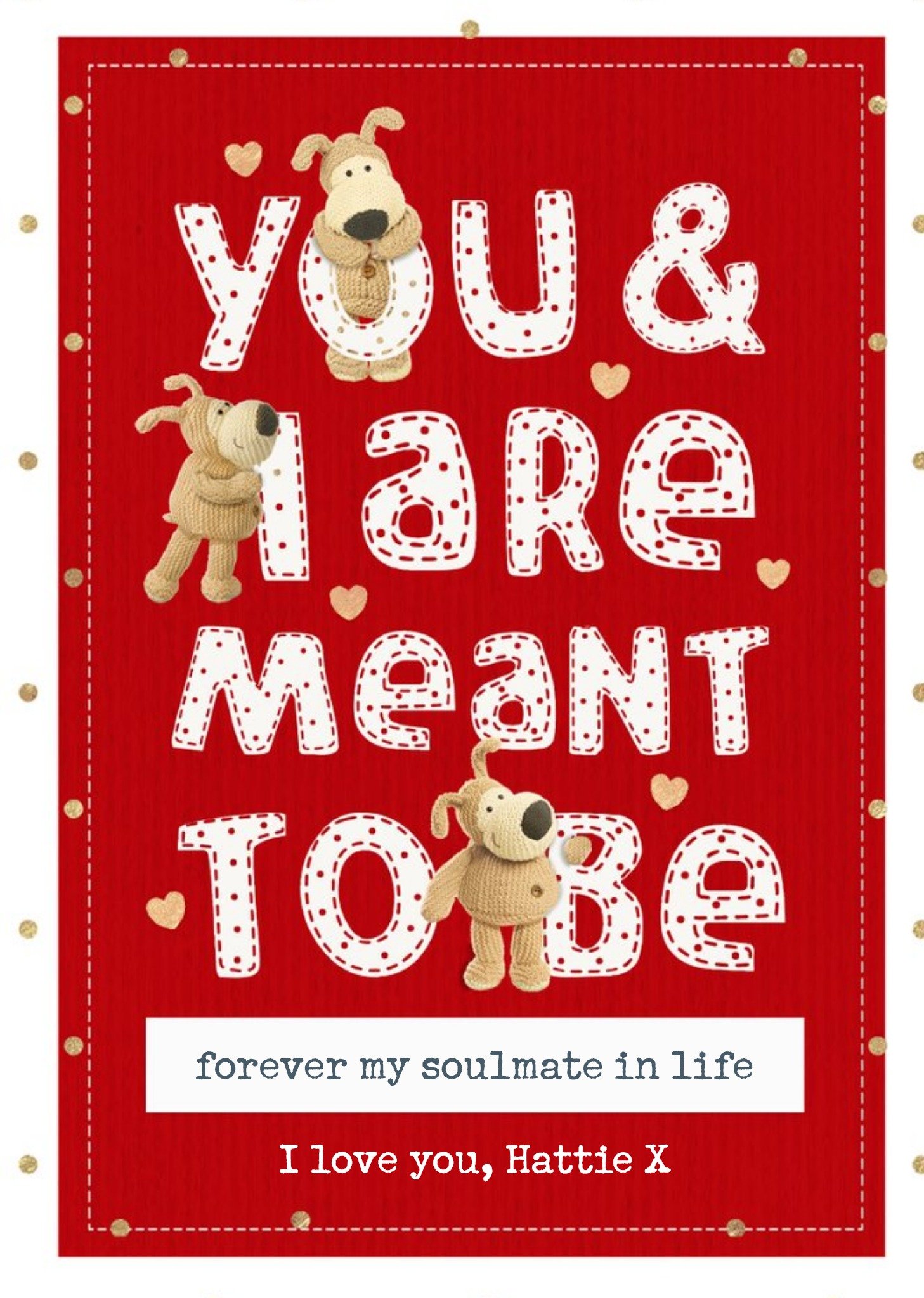 Boofle Sentimental Cute You & I Are Meant To Be Valentine's Day Card Ecard
