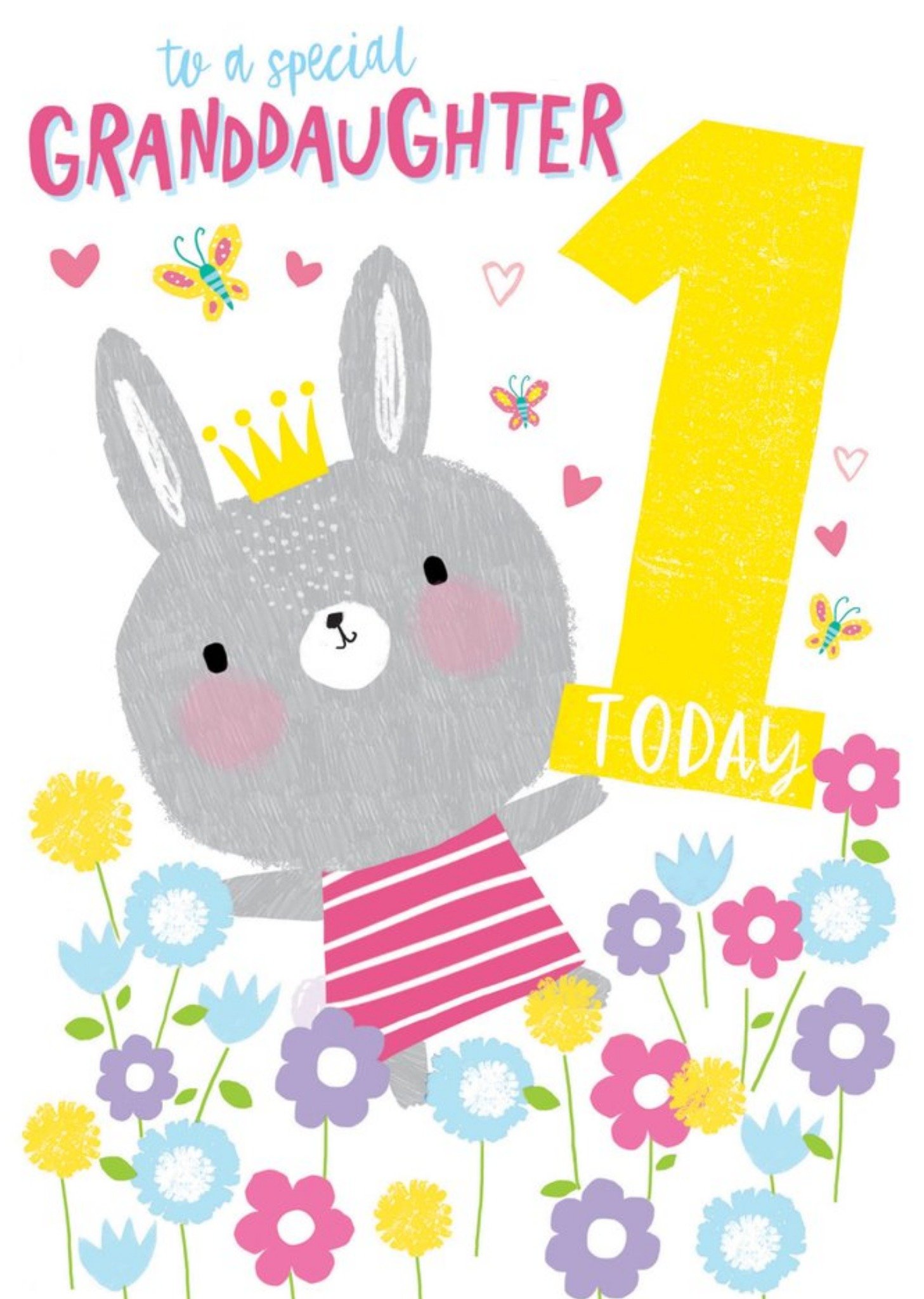 Moonpig To A Special Daughter 1 Today Rabbit Birthday Card, Large