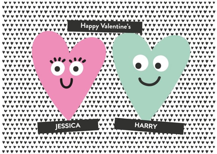 Amore Happy Valentines Personalised Card