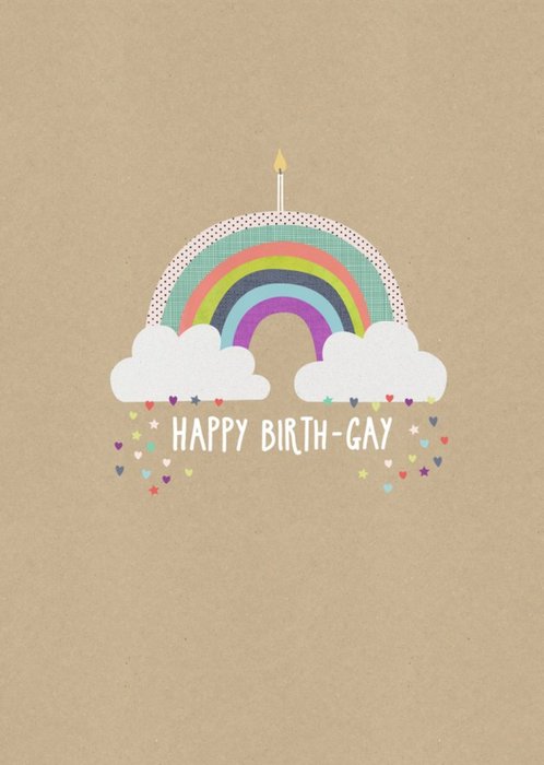 Happy Birth-gay - Pride greetings birthday card