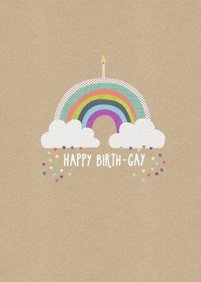 Happy Birth-gay - Pride greetings birthday card