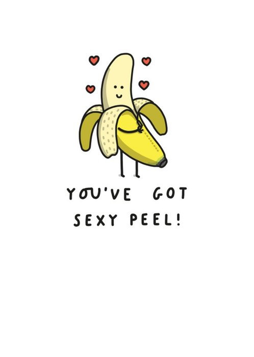 Mungo And Shoddy Sexy Peel Banana Funny Valentine's Day Card