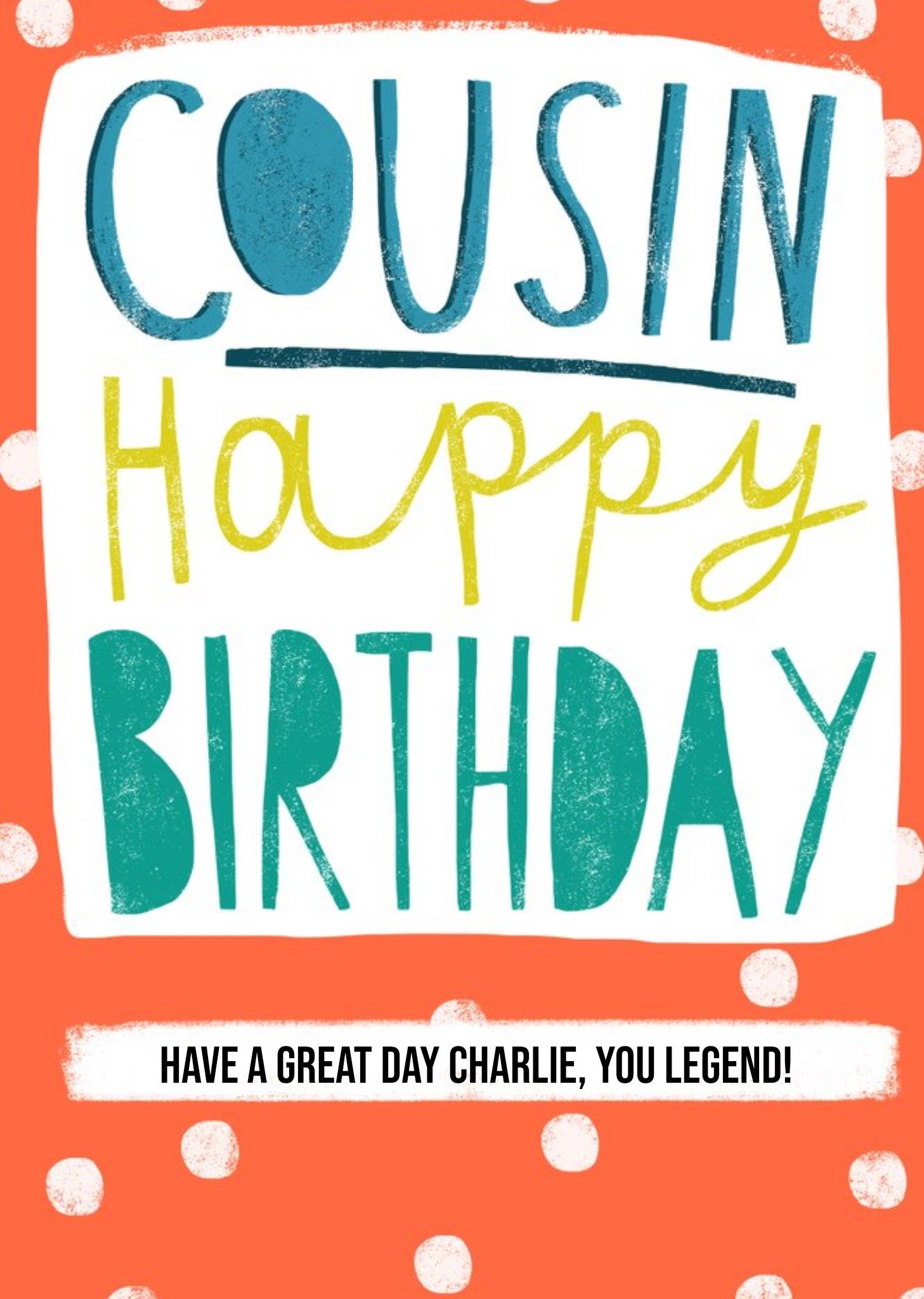Moonpig Cousin - Happy Birthday Card, Large