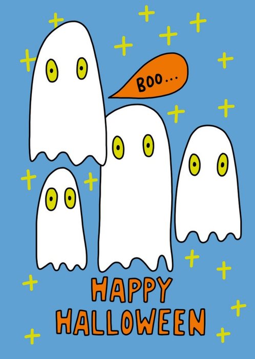 Angela Chick Happy Halloween Card With Spooky Ghosts