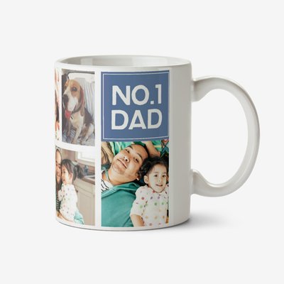 Happy Fathers Day No. 1 Dad Photo Upload Mug