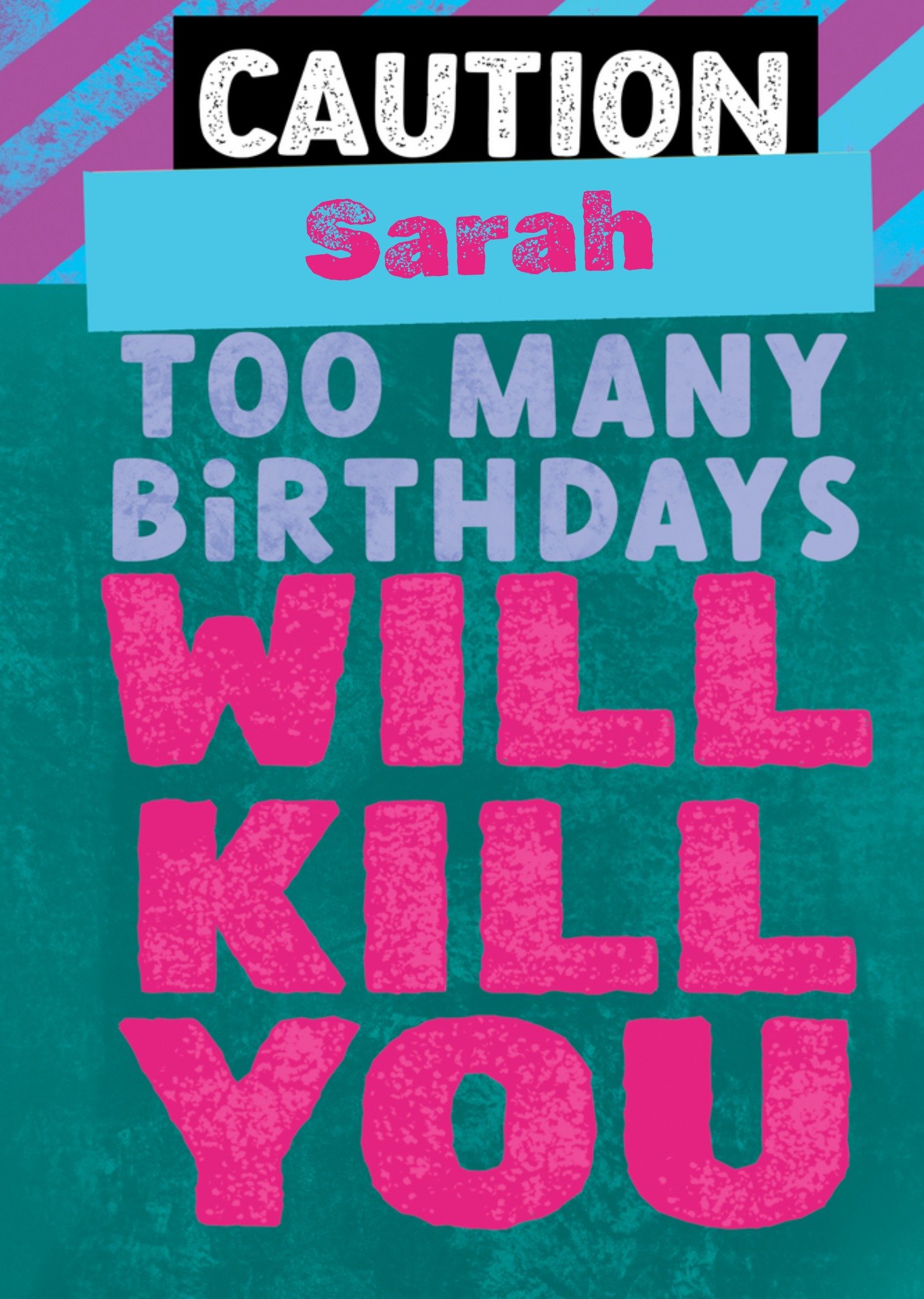 Moonpig Big Bold Funny Too Many Birthdays Will Kill You Typography Birthday Card Ecard