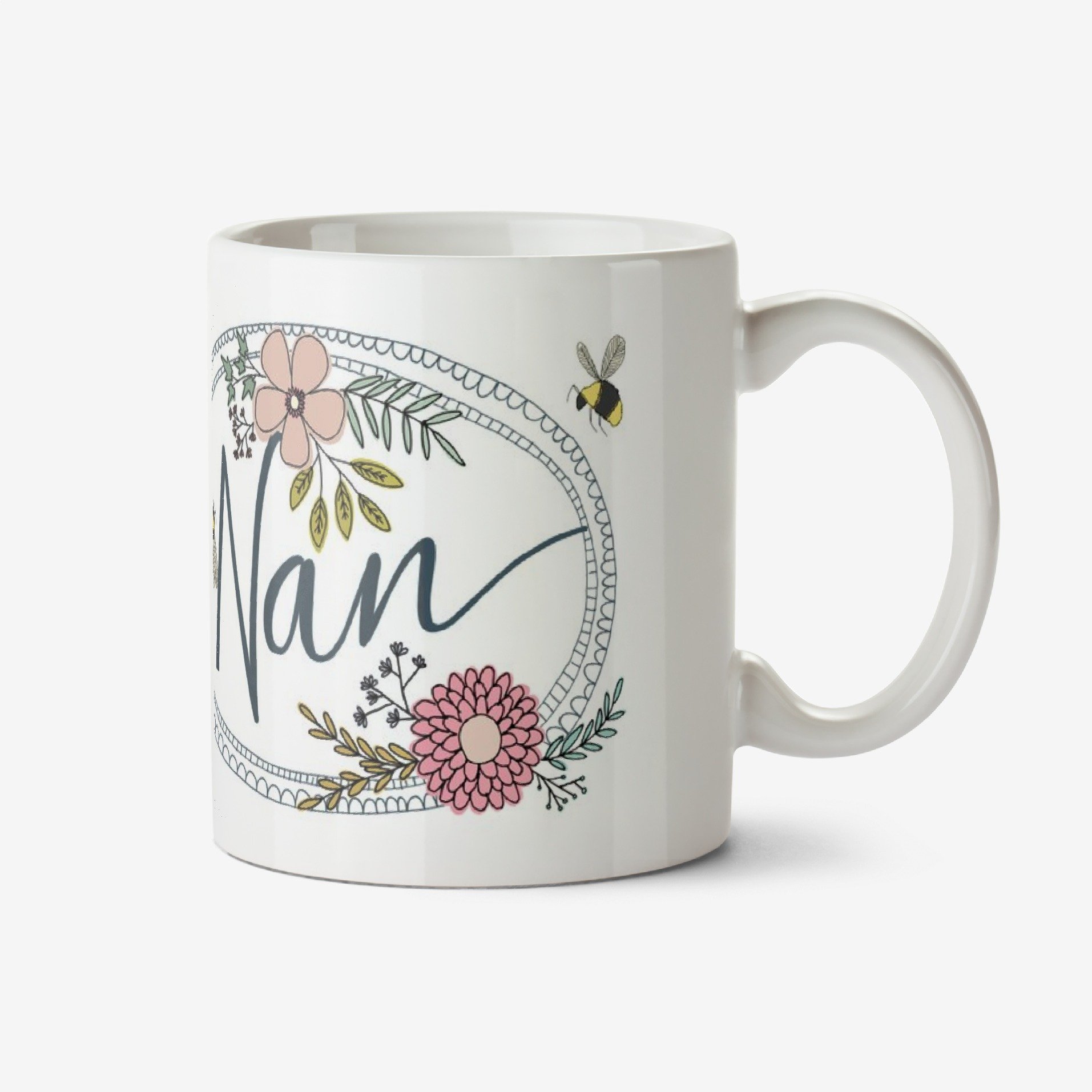 Moonpig So Very Lovely Verse Floral Nan Mug Ceramic Mug