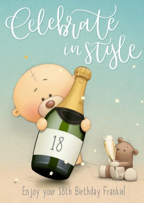 Teddy Bear Celebrate In Style Birthday Card
