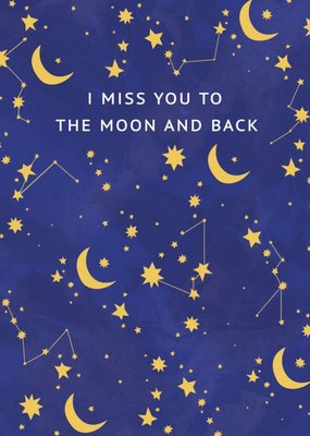 Clintons Illustrated Constellation Missing You Card