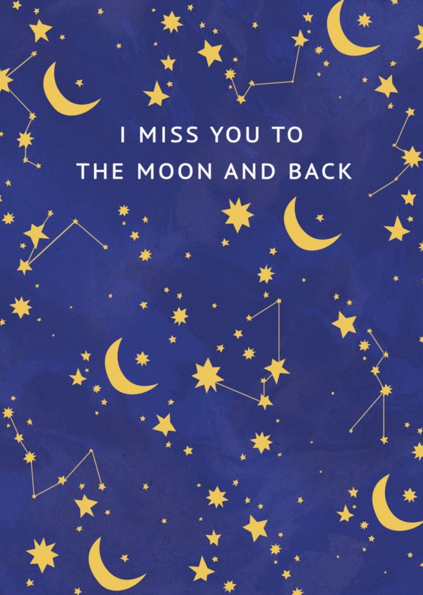 Clintons Illustrated Constellation Missing You Card Ecard