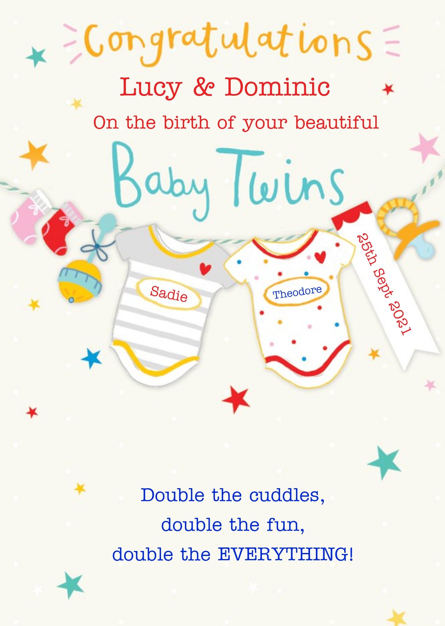 Baby Twins Card Ecard