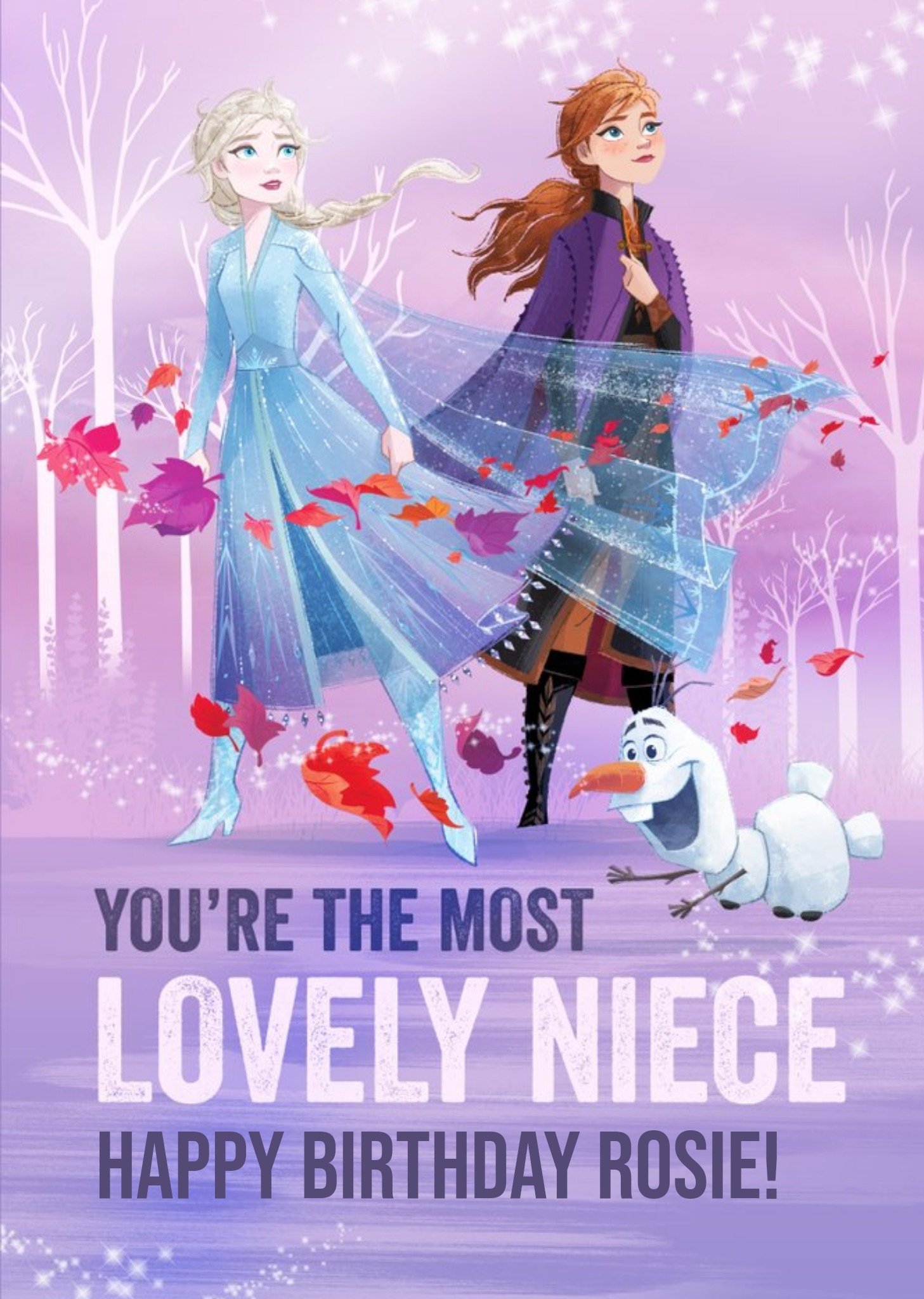 Disney Frozen 2 Lovely Niece Birthday Card Ecard