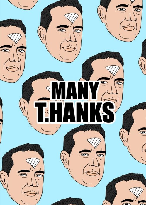 Illustration Many T Hanks Thankyou Card | Moonpig