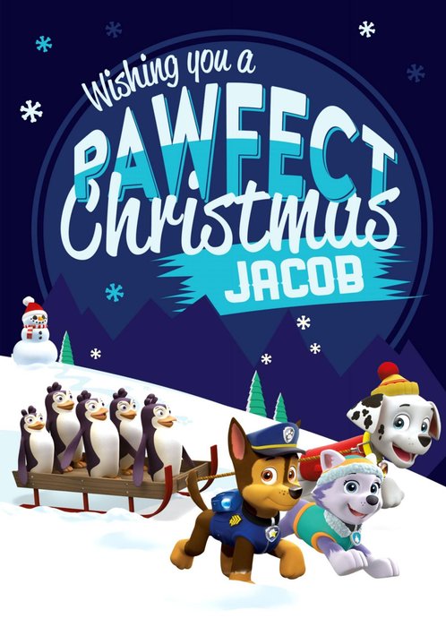 Paw Patrol Pawfect Christmas Personalised Card