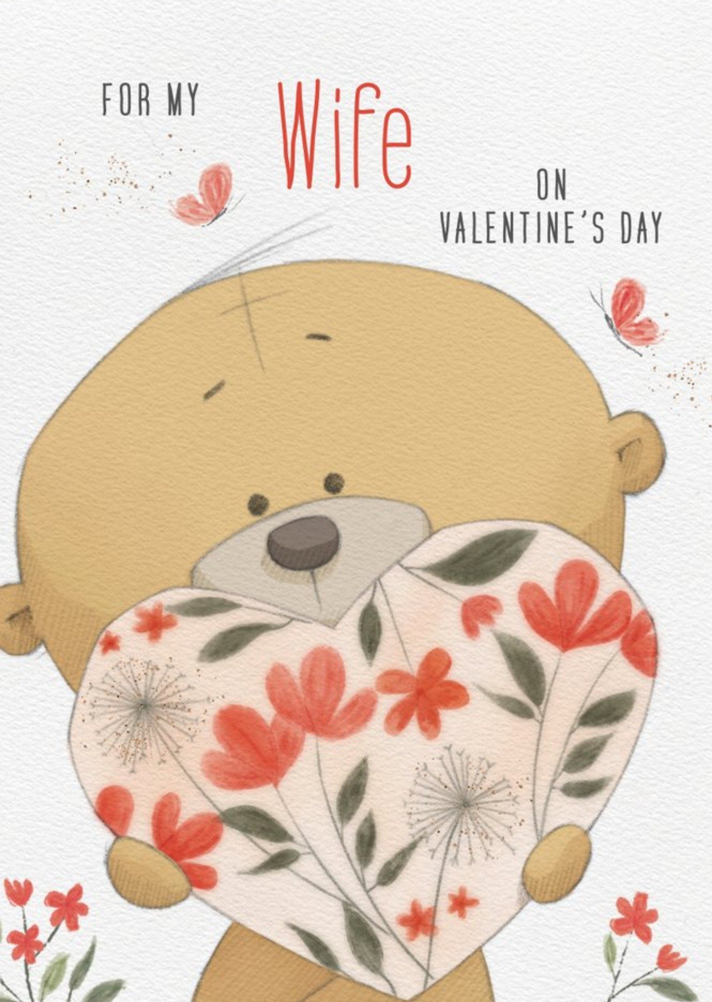 Moonpig Cute Uddle For My Wife Valentine's Day Card, Large