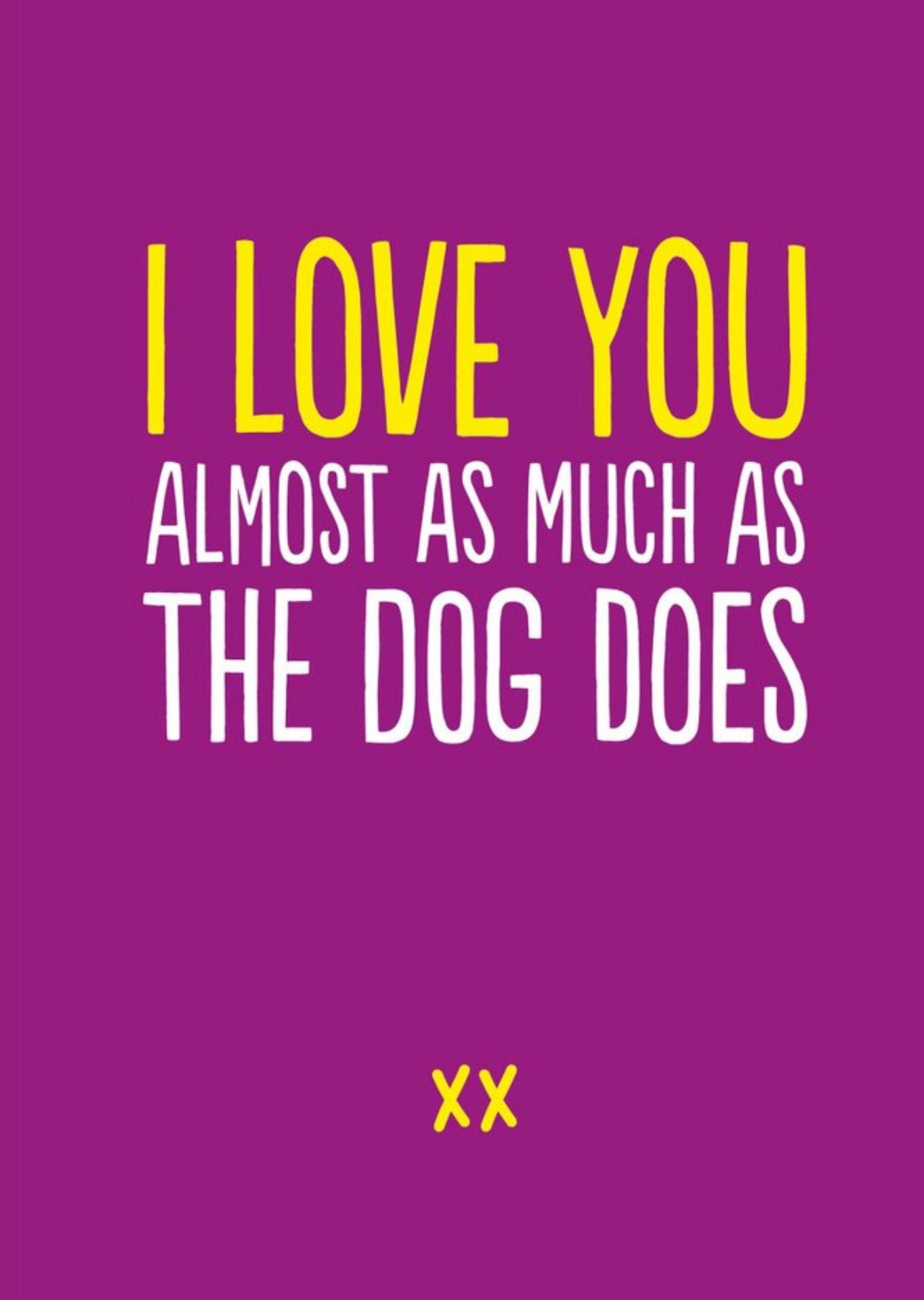 Humourous Typography On A Vibrant Purple Background Valentines Day Card Ecard