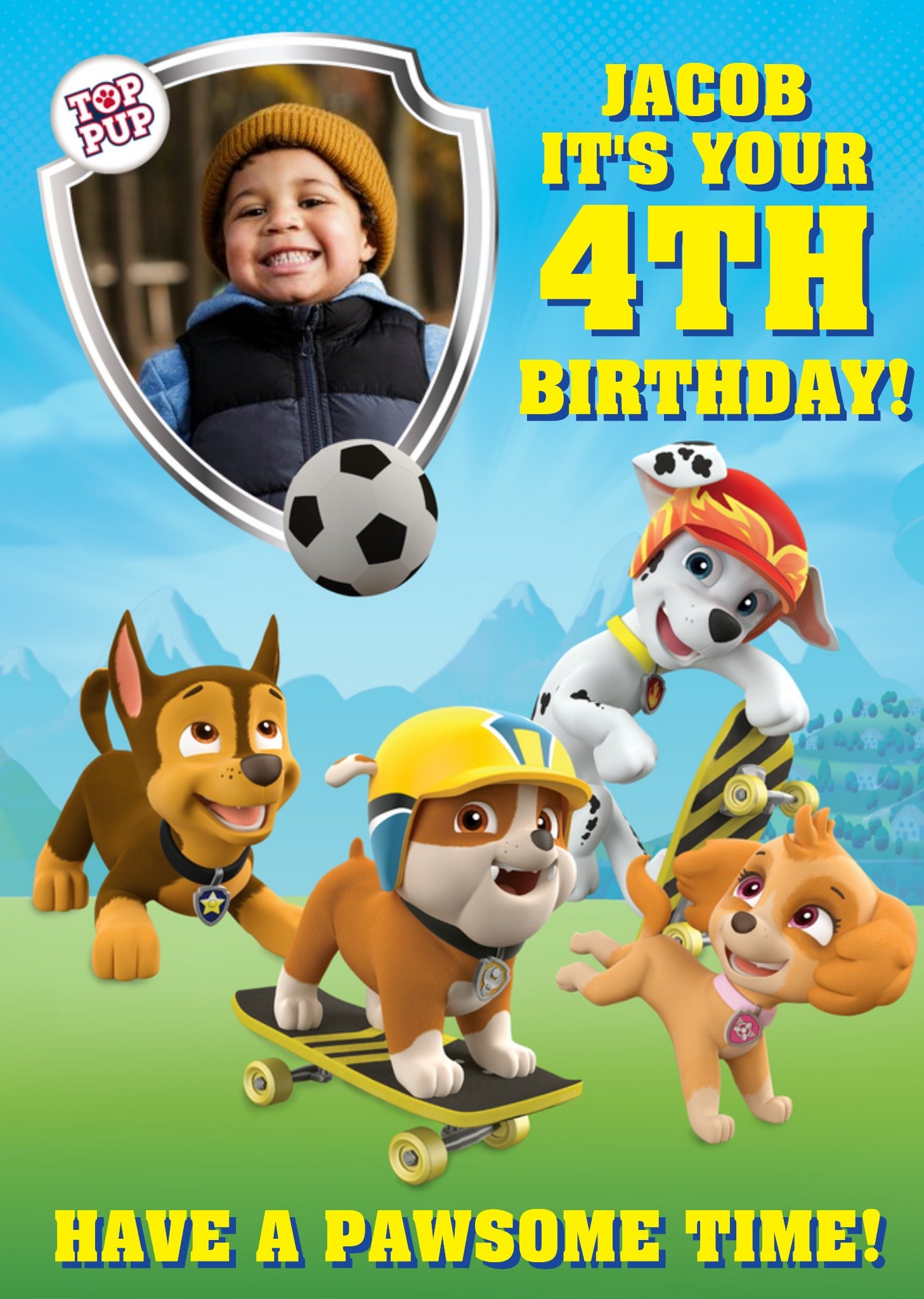 Nickelodeon Paw Patrol Photo Upload Card Ecard