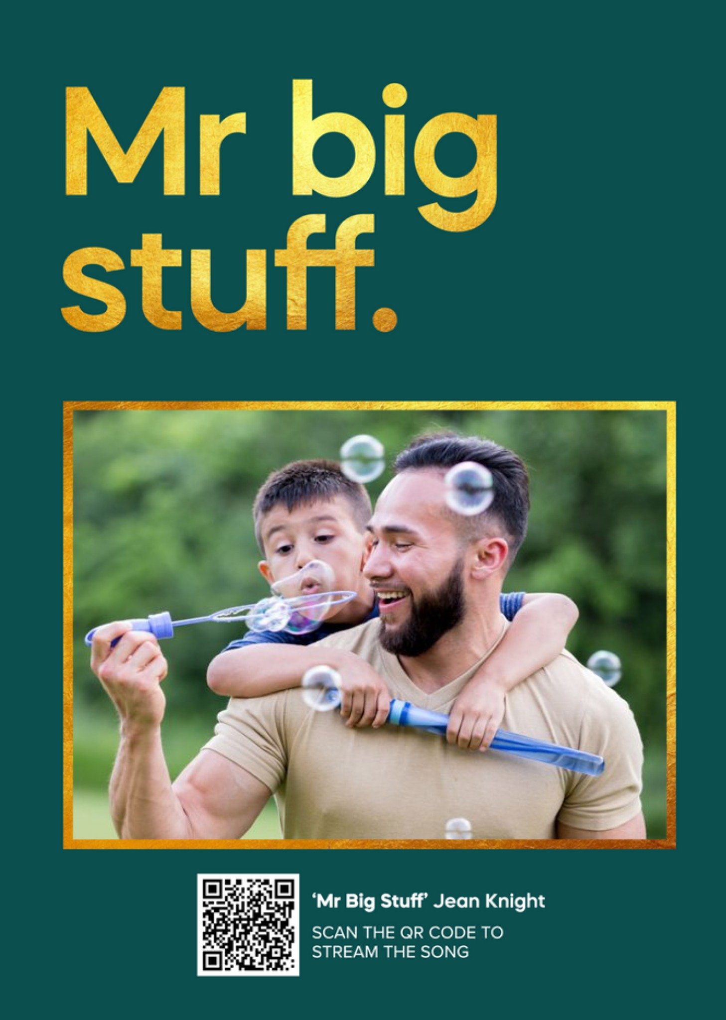 Mr Big Stuff Typographic Photo Upload Father's Day Card Ecard