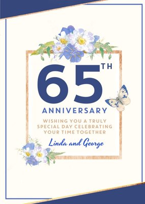 Traditional 65th Anniversary card, Wishing you a truly Special Day